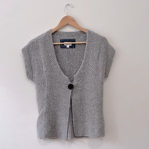 Kaisely Cardigan Short Sleeve Round Neck Sweater Women’s Tops Gray size Large